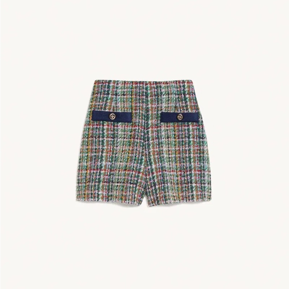 Joli Multicolor Tweed Shorts by Sandro